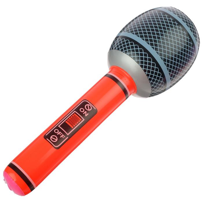 Игрушка надувная «Микрофон», 30 см, цвета МИКС оптом