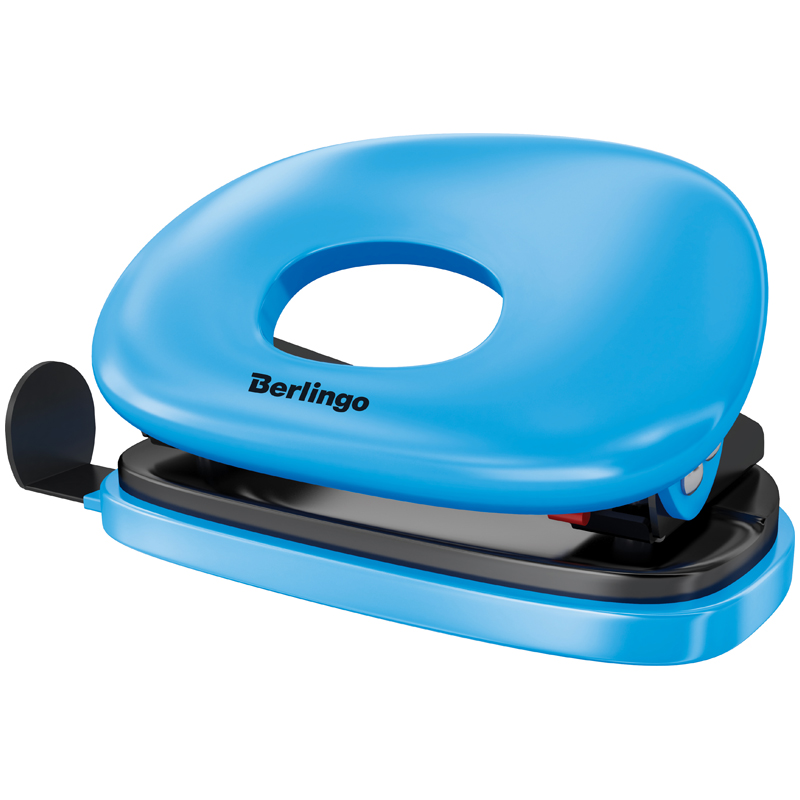 Дырокол Berlingo "Round" 10л., пластиковый, голубой оптом