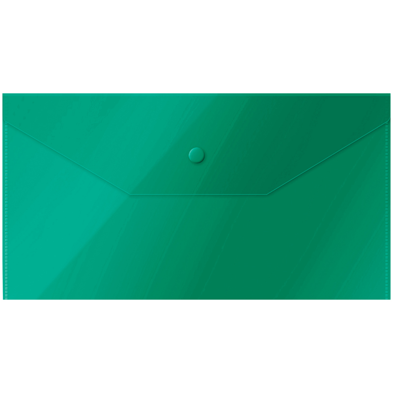 Папка-конверт на кнопке OfficeSpace, C6, 150мкм, зеленая оптом
