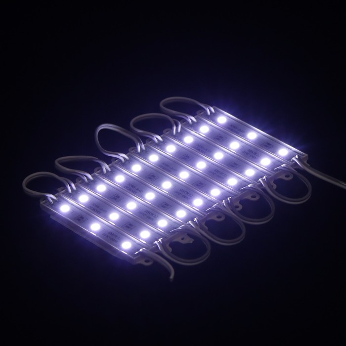 Светодиодна подсветка салона, 3 LED, 9х1.1 см, 12 В, IP68, клейкая основа, свет белый оптом