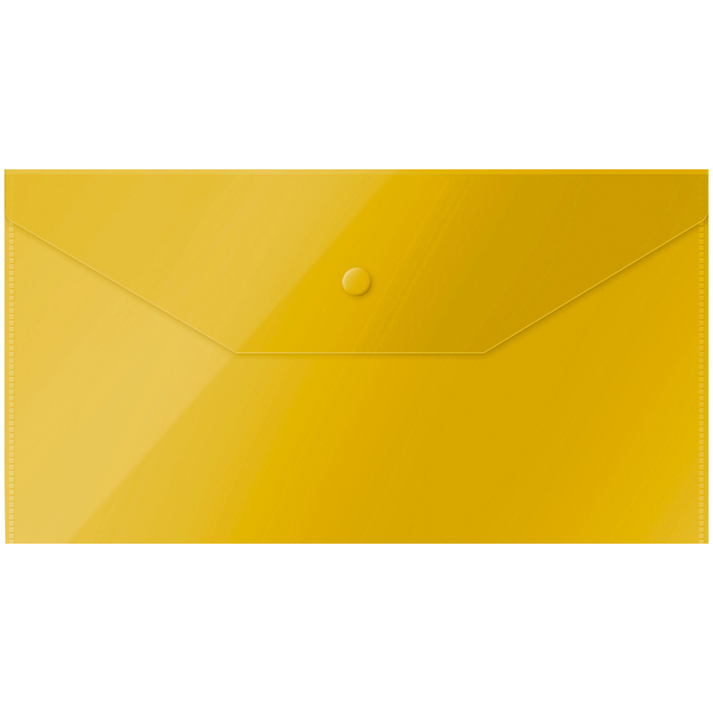 Папка-конверт на кнопке OfficeSpace, C6, 150мкм, желтая оптом