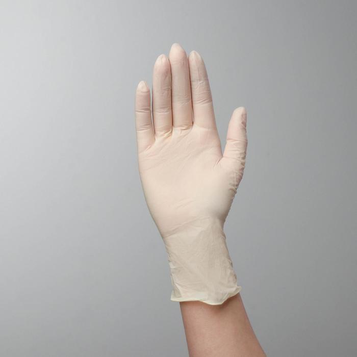 Перчатки хозяйственные латексные Top Glove, размер XL, смотровые, нестерильные, неопудренные, текстурированные, цена за 1 шт, цвет белый оптом