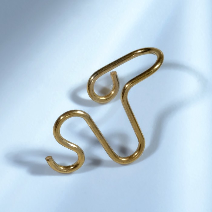 Пирсинг универсальный (фейк) "Абстракт" спираль, L=1,8см, цвет золото оптом