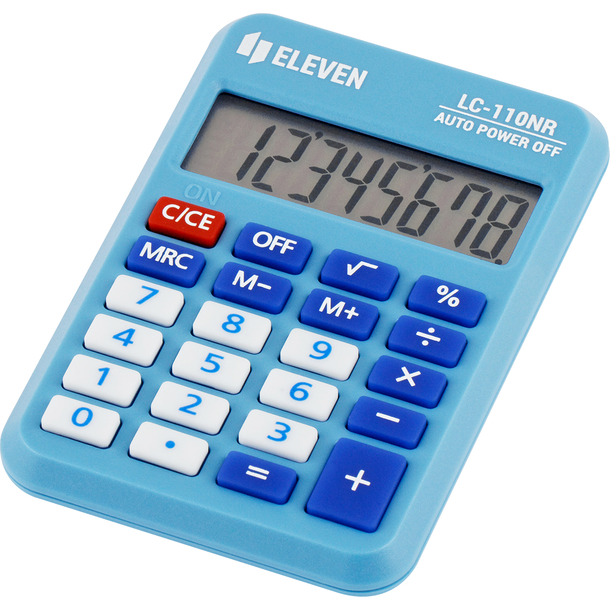Калькулятор карманный Eleven LC-110NR-BL, 8 разрядов, питание от батарейки, 58*88*11мм, голубой оптом