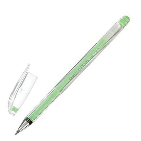 Ручка гелевая CROWN "Hi-Jell Pastel", ЗЕЛЕНАЯ ПАСТЕЛЬ, узел 0,8 мм, линия письма 0,5 мм, HJR-500P оптом