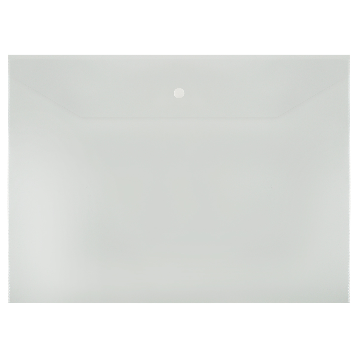 Папка-конверт на кнопке СТАММ А4, 120мкм, пластик, прозрачная оптом