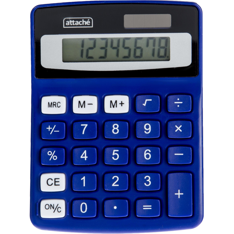 Калькулятор настольный КОМПАКТНЫЙ Attache ATC-555-8C 8-ми разрядныйсиний оптом