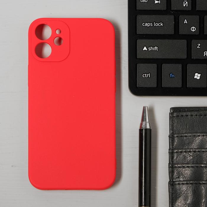 Чехол LuazON для телефона iPhone 12 mini, Soft-touch силикон, красный оптом