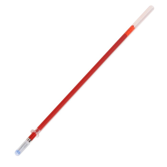 Стержень гелевый красный, 0.5 мм, d-3 мм, L-128 мм, игольчатый пишущий узел оптом