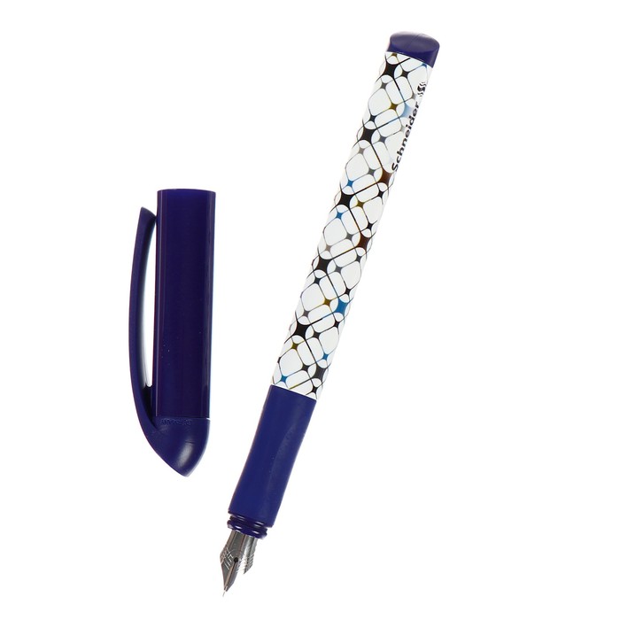 Ручка перьевая Schneider "Voice", узел 0.42 мм, чернила синие, 1 сменный картридж, с антибактериальным грипом, фиолетовый корпус оптом