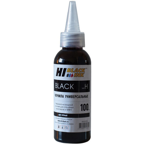Чернила HI-BLACK для HP (Тип H) универсальные, черные 0,1 л, водные, 15070103961U оптом