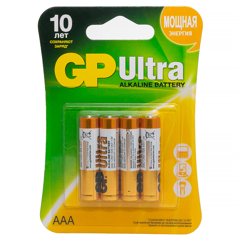  GP Ultra AAA (LR03) 24AU , BC4 