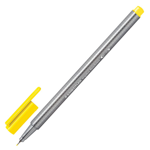 Ручка капиллярная (линер) STAEDTLER "Triplus Fineliner", ЖЕЛТАЯ, трехгранная, линия письма 0,3 мм, 334-1 оптом