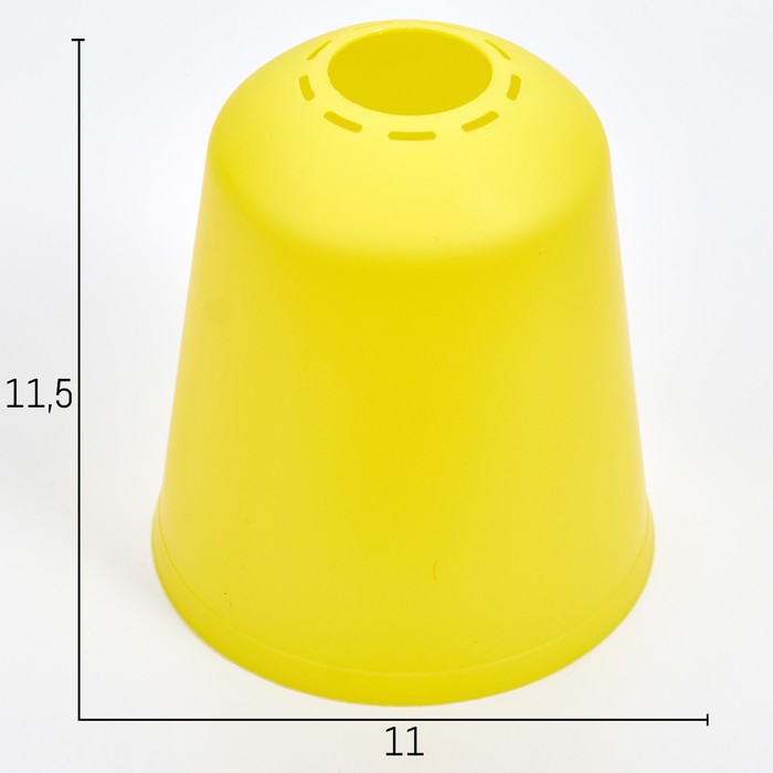 Плафон универсальный "Цилиндр"  Е14/Е27 лимонный 11х11х12см оптом