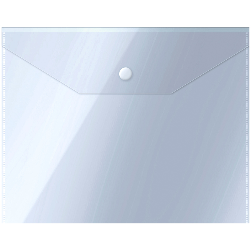 Папка-конверт на кнопке OfficeSpace А5 (190*240мм), 150мкм, пластик, прозрачная оптом