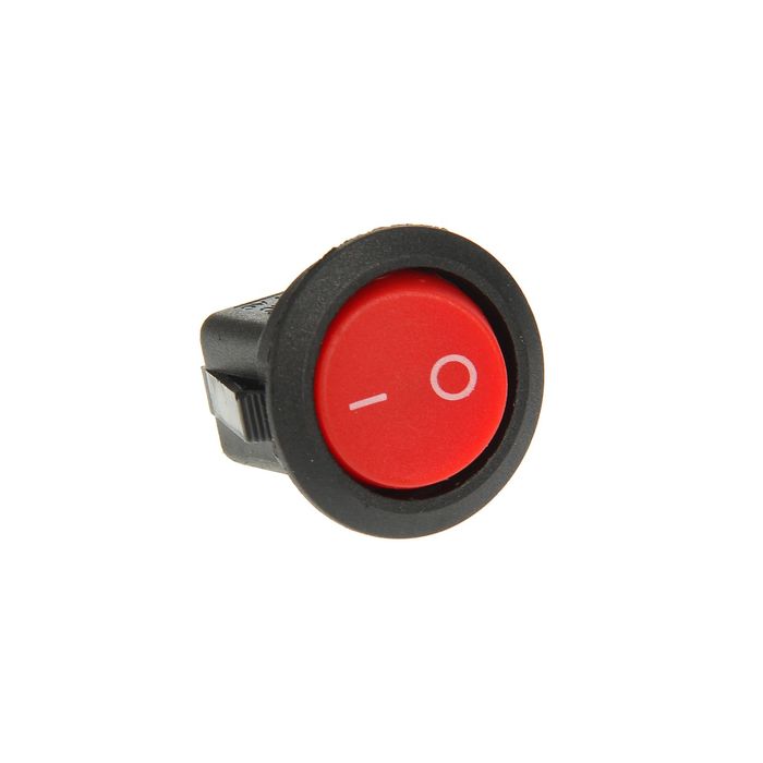 Выключатель клавишный REXANT RWB-213, 6А (2с), 250 В, ON-OFF, круглый, красный оптом