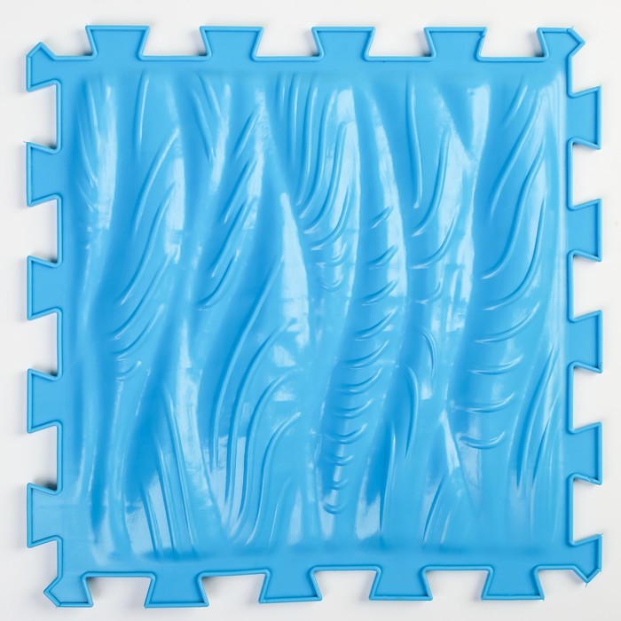 Модульный массажный коврик ОРТО ПАЗЛ «Морская Волна», 1 модуль, цвет синий оптом