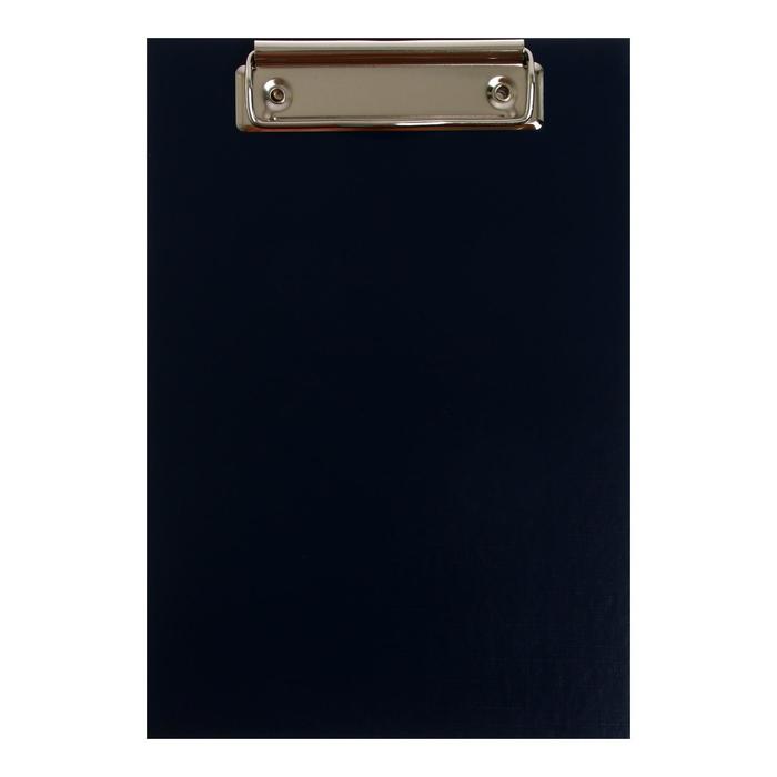Планшет с зажимом А5, 2 мм, Calligrata, прочный, картон/бумвинил, синий (клипборд) оптом