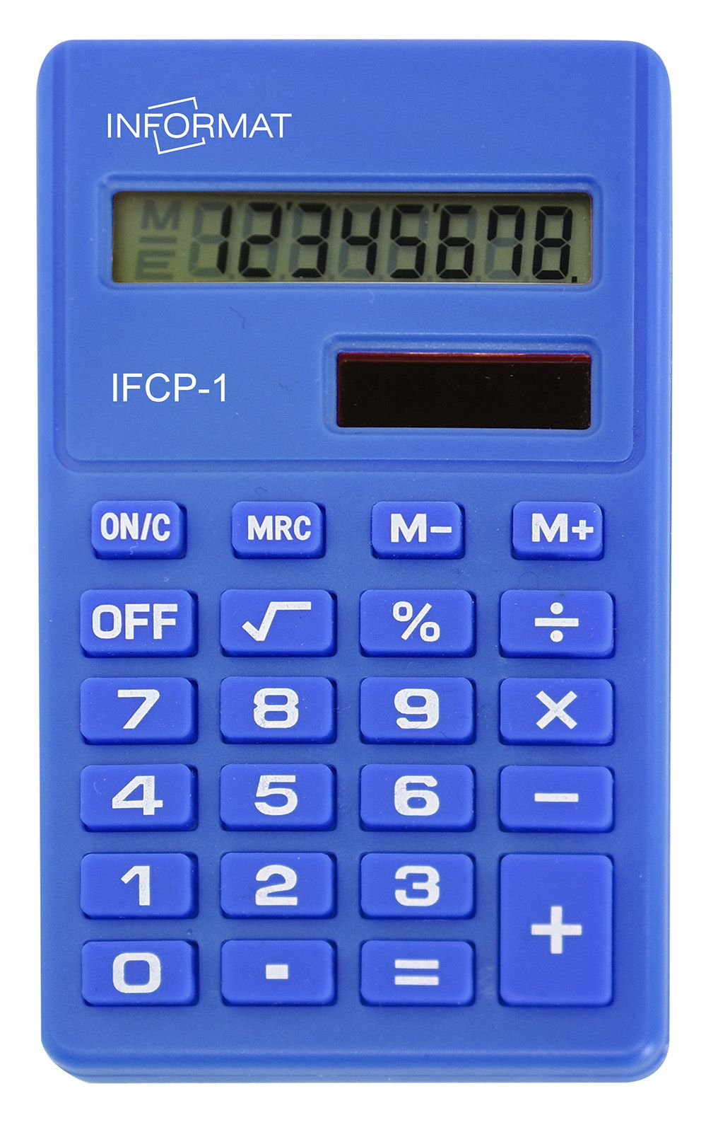 Калькулятор INFORMAT IFCP-1 8 разрядный, карманный, синий оптом