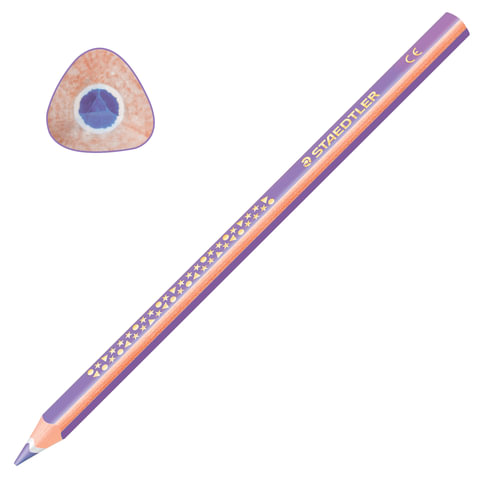 Карандаш цветной утолщенный STAEDTLER "Noris club", 1 шт., трехгранный, грифель 4 мм, фиолетовый, 1284-6 оптом