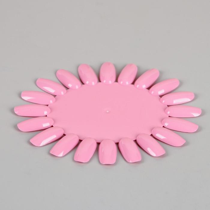 Палитра для лаков «Овальная», 20 ногтей, цвет розовый оптом