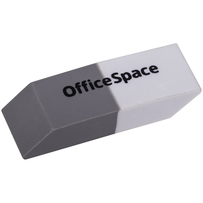 Ластик OfficeSpace, скошенный, комбинированный, термопластичная резина, 41*14*8мм оптом