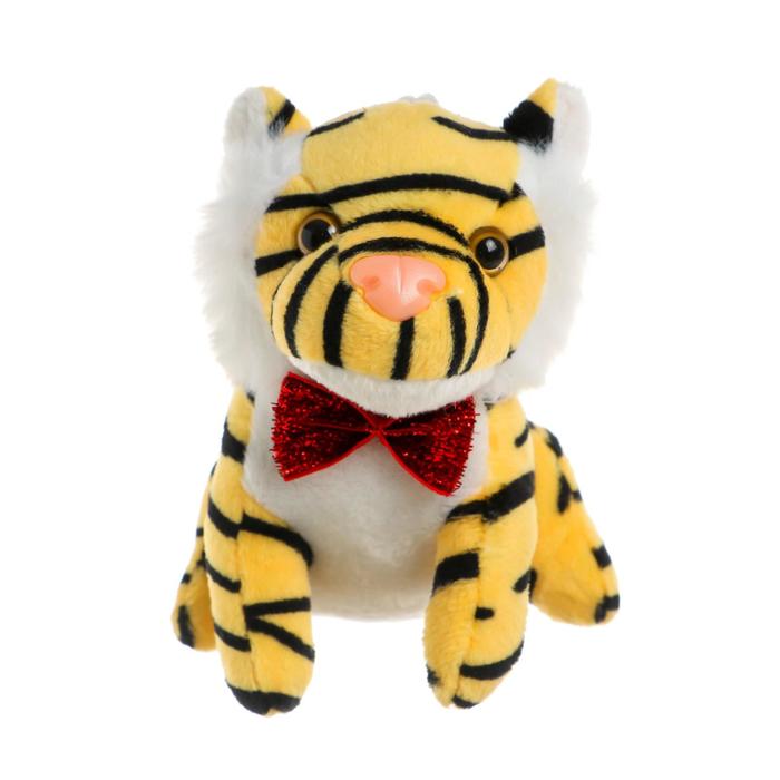 Мягкая игрушка «Тигр с бабочкой», 11 см, на присоске, цвета МИКС оптом
