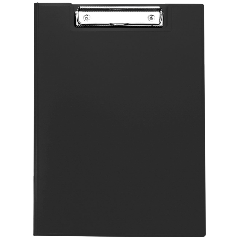 Папка-планшет с зажимом OfficeSpace А4, пластик, черный оптом