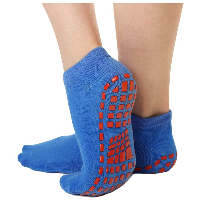 Носки для йоги прорезиненные, размер 36-41, прорезиненные, цвет голубой оптом