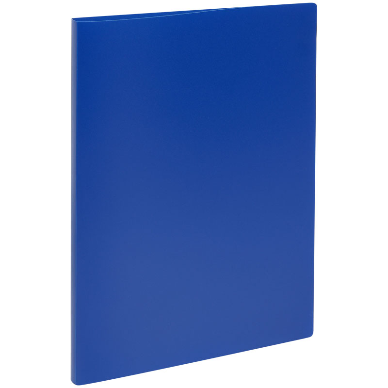 Папка с боковым зажимом СТАММ А4, 14мм, 500мкм, пластик, синяя оптом