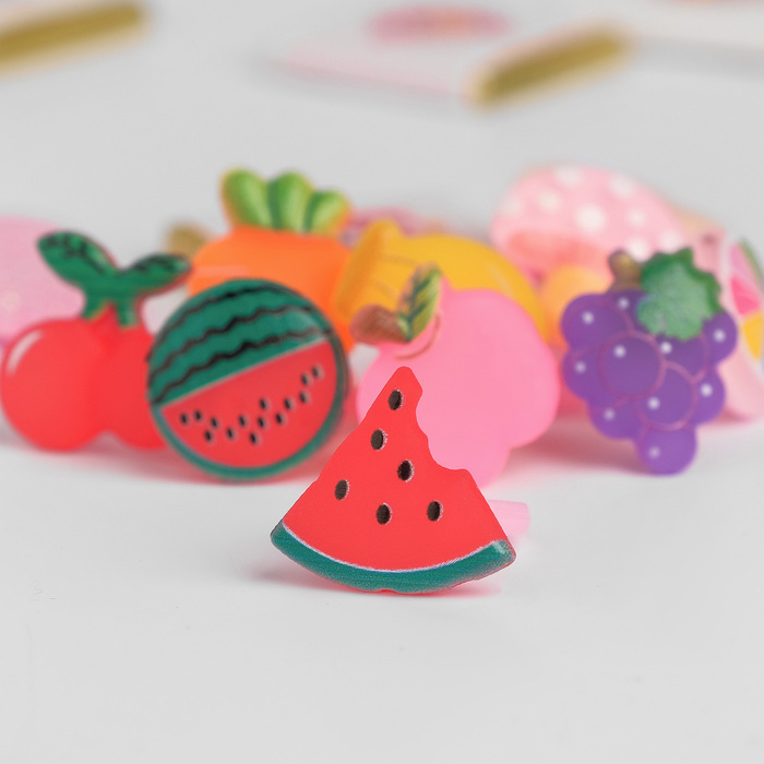 Кольцо детское "Выбражулька" фруктовый сад, форма МИКС, цветное оптом