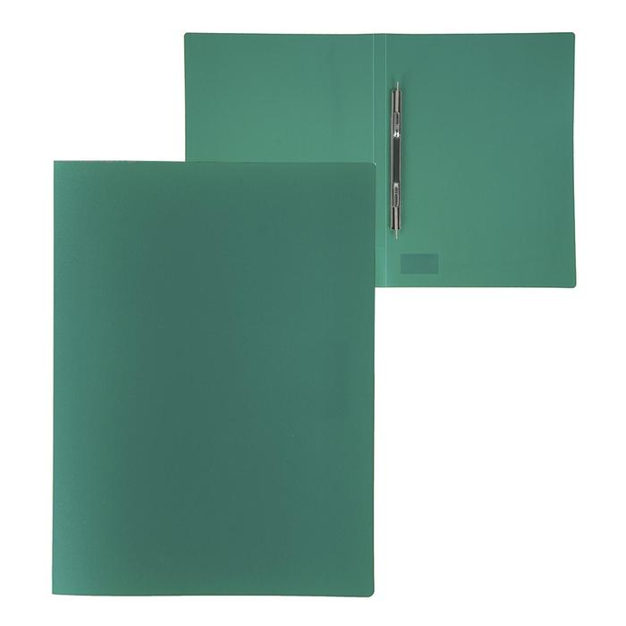 Папка с пружинным скоросшивателем А4, 500 мкм, корешок 15 мм, Calligrata, до 100 листов, зелёная оптом