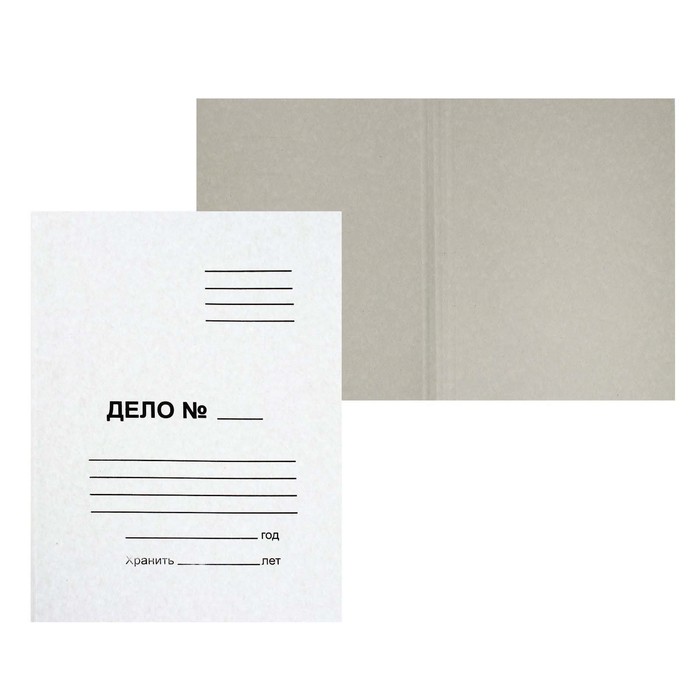 Папка-обложка Calligrata "Дело", 440г/м2, на 200л, белая, немелованная оптом