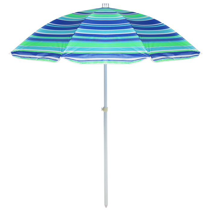 Зонт пляжный «Модерн» с механизмом наклона, серебряным покрытием, d=150 cм, h=170 см, цвета микс оптом