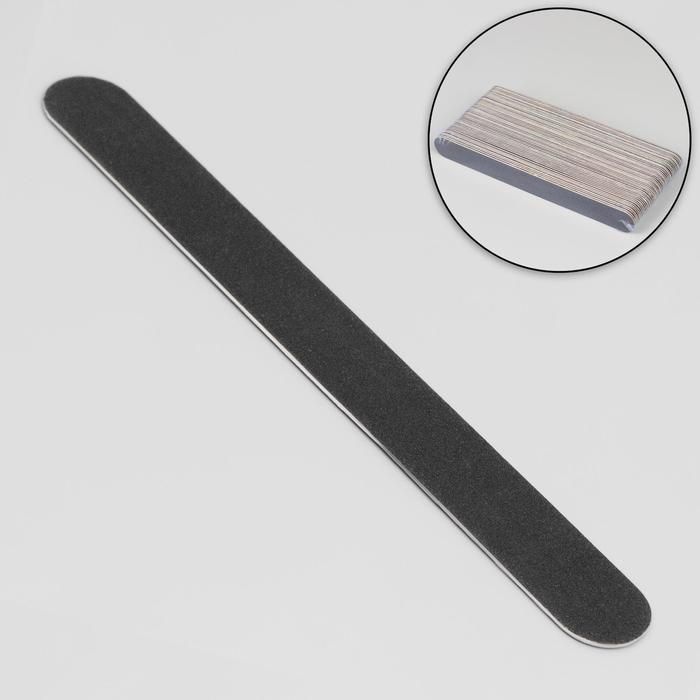 Пилка-наждак «Классика», на деревянной основе, абразивность 200, 18 см, цвет чёрный оптом