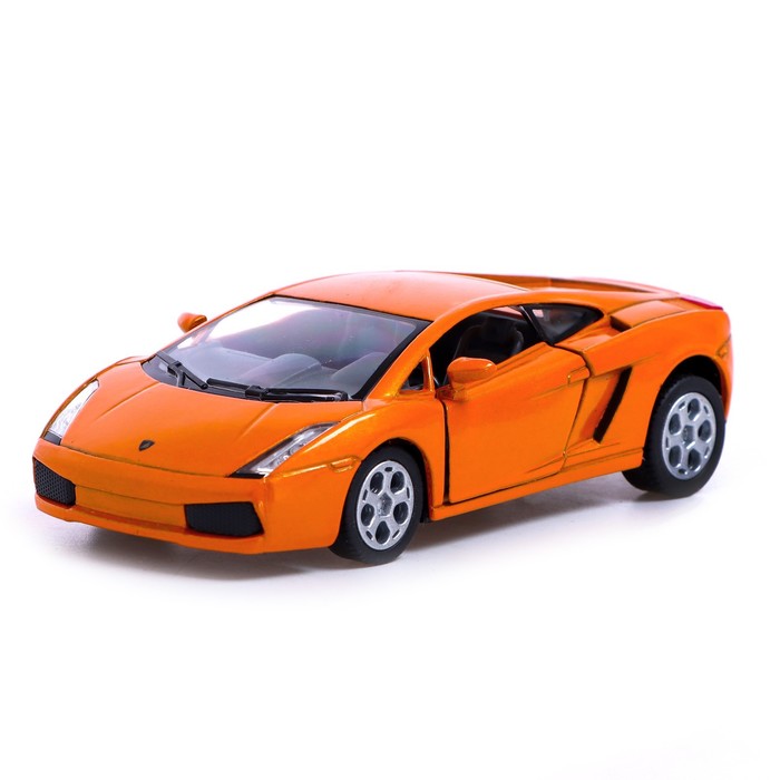Машина металлическая Lamborghini Gallardo, 1:32, открываются двери, инерция, цвет оранжевый оптом
