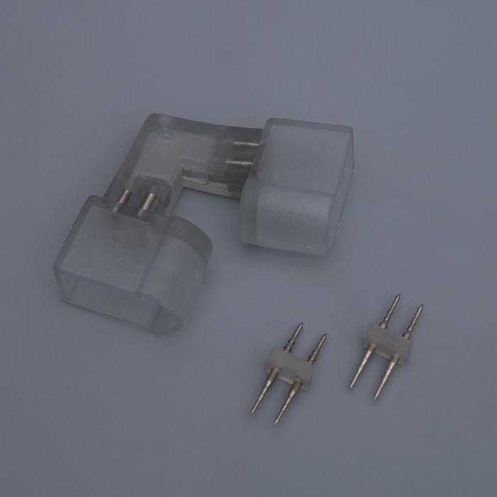 Коннектор для неона 12x24 мм, 2W, L - внутренний угол, с иглой оптом