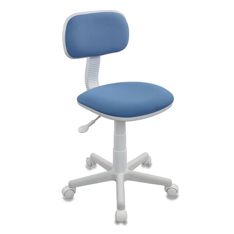 Кресло детское CH-W201NX, без подлокотников, пластик белый, голубое, 477004 оптом