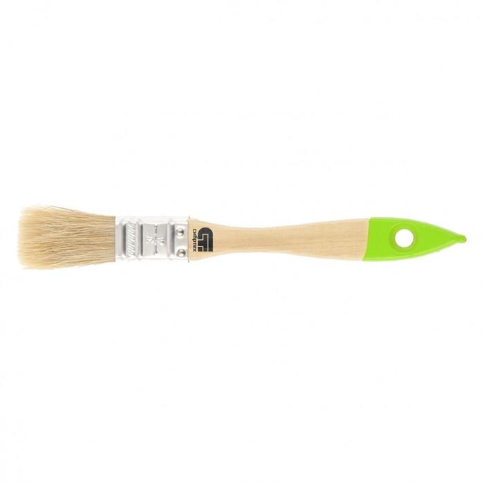 Кисть плоская "Сибртех" 82260, натуральная щетина, деревянная ручка, 20 мм оптом