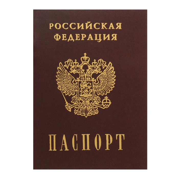 Записная книжка А6, 16 листов, "Паспорт. Россия", обложка мелованный картон, матовая ламинация, 3D-фольга, блок 80 г/м? оптом