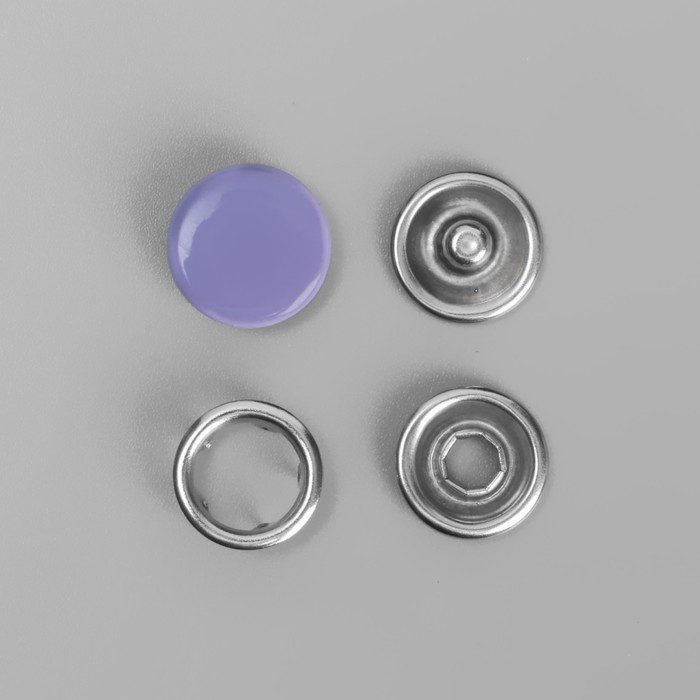 Кнопки рубашечные, закрытые, d = 9,5 мм, цвет фиолетовый оптом