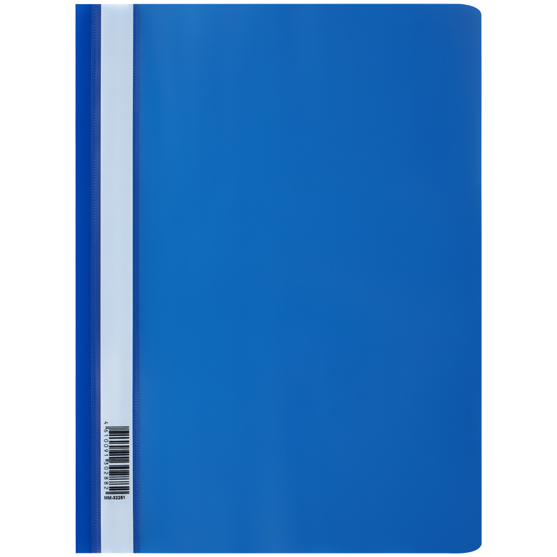 Папка-скоросшиватель пластик. СТАММ А4, 160мкм, синяя с прозр. верхом оптом