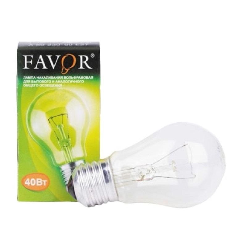 Лампа накаливания Favor Б 230-40 40Вт E27 230В инд. ал. (100) 8101203 оптом