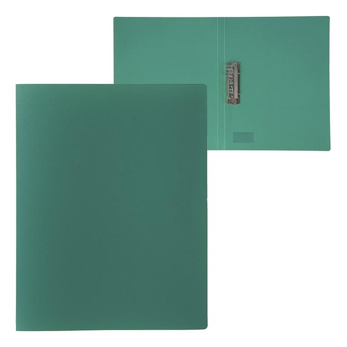 Папка с зажимом А4, 500 мкм, корешок 15 мм, Calligrata, до 100 листов, зелёная оптом