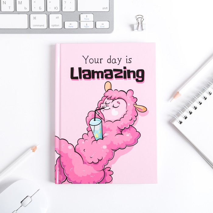 Ежедневник А6 "Your day is Llamazing", 80 листов оптом