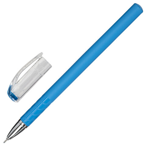 Ручка гелевая STAFF "College" GP-181, СИНЯЯ, корпус синий, игольчатый узел 0,6 мм, линия письма 0,3 мм, 143017 оптом