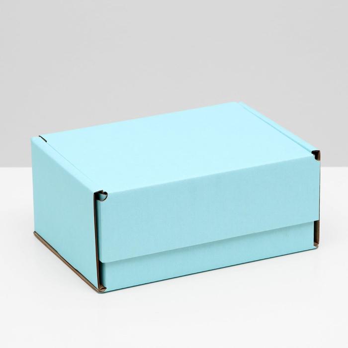Коробка самосборная, голубая, 22 х 16,5 х 10 см оптом