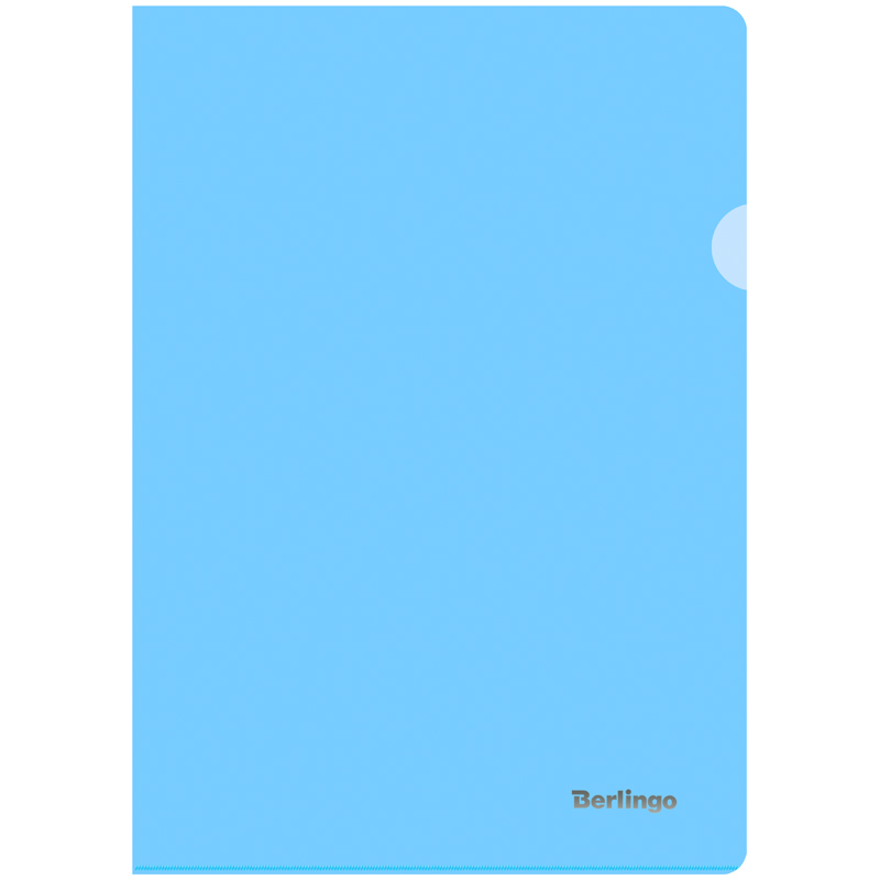 Папка-уголок Berlingo "Starlight", А4, 180мкм, прозрачная голубая, индив. ШК оптом