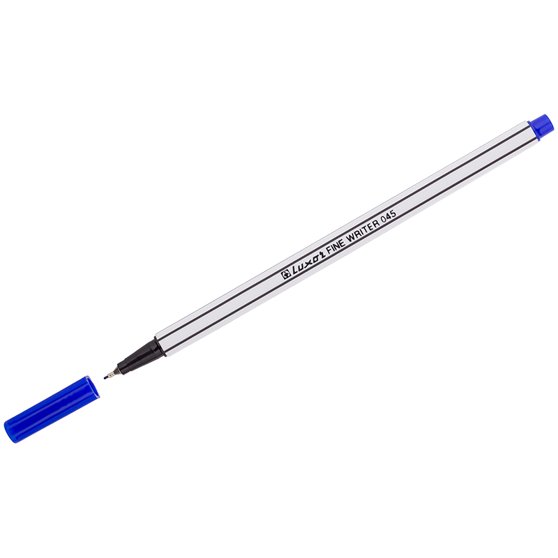 Ручка капиллярная Luxor "Fine Writer 045" синяя, 0,8мм оптом