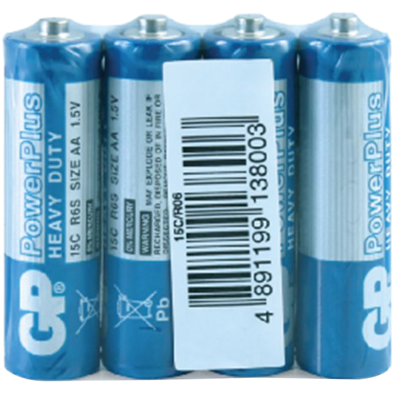 Батарейка GP PowerPlus AA (R6) 15G солевая, OS4 оптом